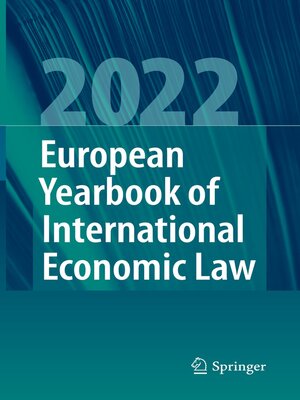 cover image of European Yearbook of International Economic Law 2022